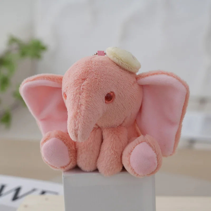 Chaveiro de Pelúcia de Elefante de Desenho Animado Rosa, 12 Cm, para Decoração. MDUG