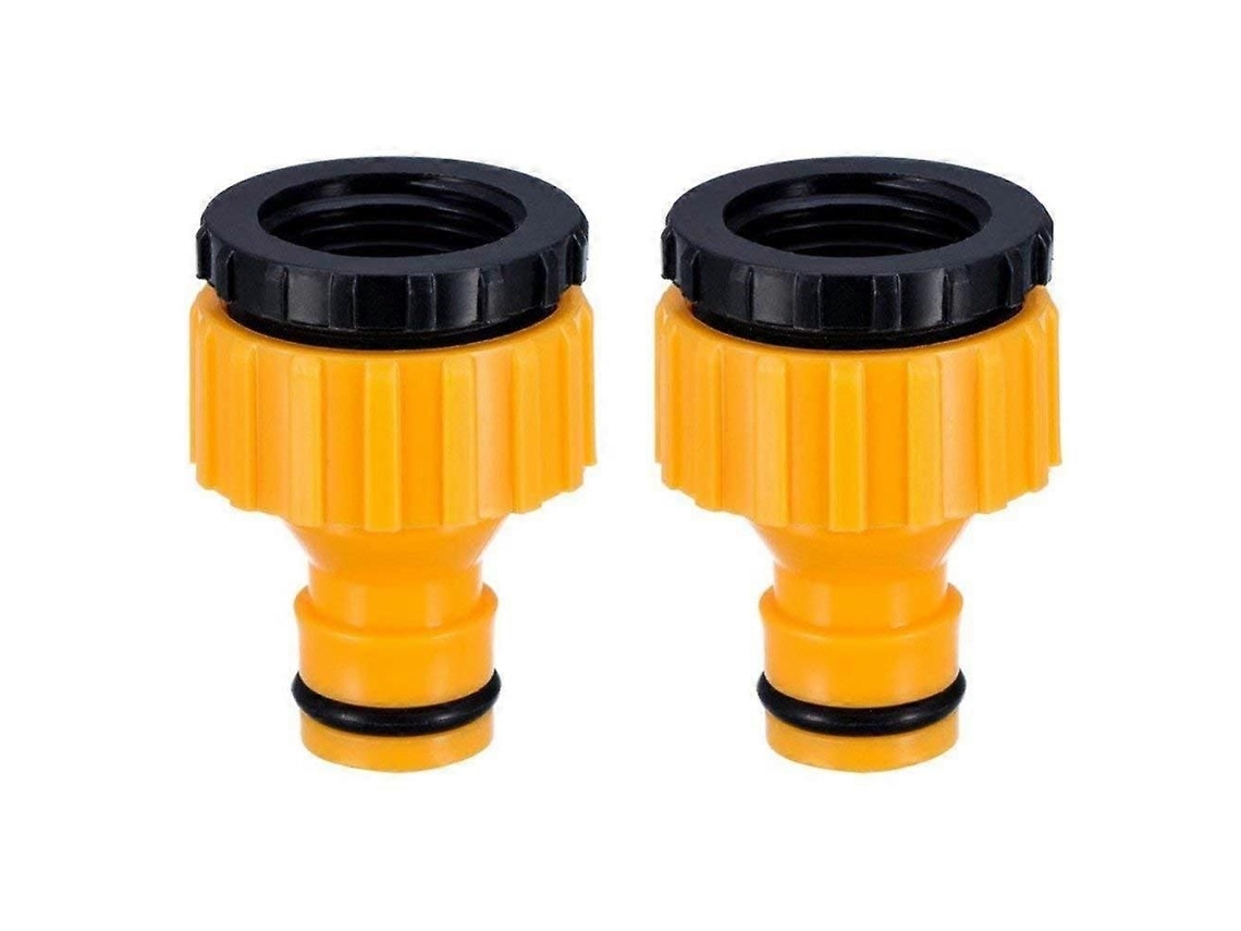 Adaptador De Torneira, Pacote Com 2, Plástico, Rosca 3/4 E 1/2 Polegadas, Para Mangueiras De Jardim.