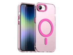 Capa Híbrida Para Iphone 17e / 16e - Pc E Tpu Com Magsafe | Candy Design - Vermelha