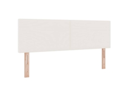 Cabeceira | Painel De Cama Creme 160 Cm Tecido De Veludo Cotele