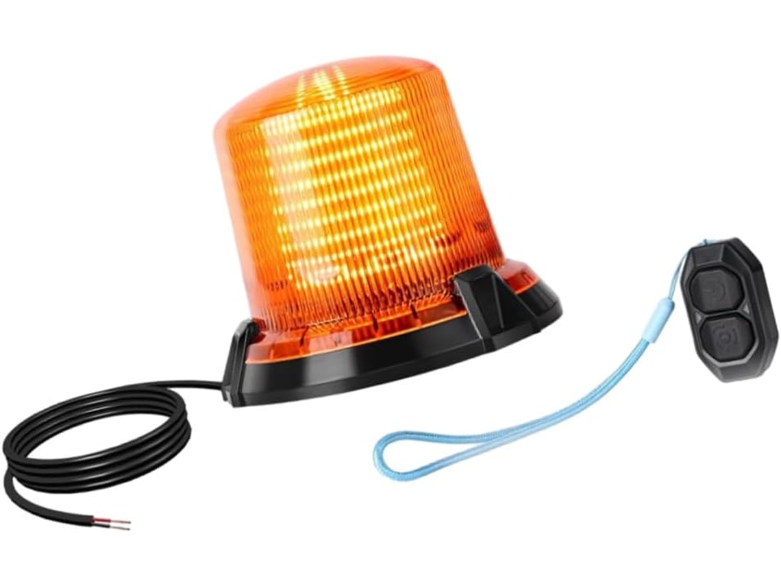 Luzes De Advertência Estroboscópicas Led Riloer 12v 48v Para Teto Carro, Âmbar, Com Controle Remoto, Compatíveis Com