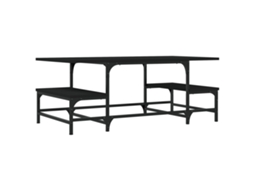 Mesa de Centro MAISON EXCLUSIVE Derivados de Madeira Preto 100x50,5x40 cm