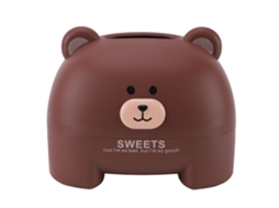Porta toalhas Animal Urso Marrom em PP com Design Cartoon para Casa Cozinha Sala S/MARCA