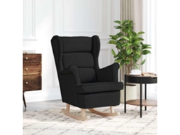 Vidaxl Cadeira De Baloiço 74x90x102 Cm Tecido Preto