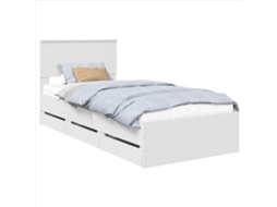 Estrutura de Cama MAISON EXCLUSIVE Branco 75 X 190 cm Madeira de Engenharia