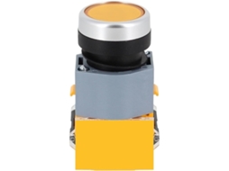 La39 B2 C10 Y Botão De Pressão Amarelo Com Cabeça Plana E Rearme Automático, 1na, Controle Industrial