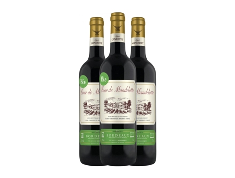 Vinho branco GINESTET Cour de Mandelotte Bordeaux Sem Álcool (0.75 L - 3 Unidades)