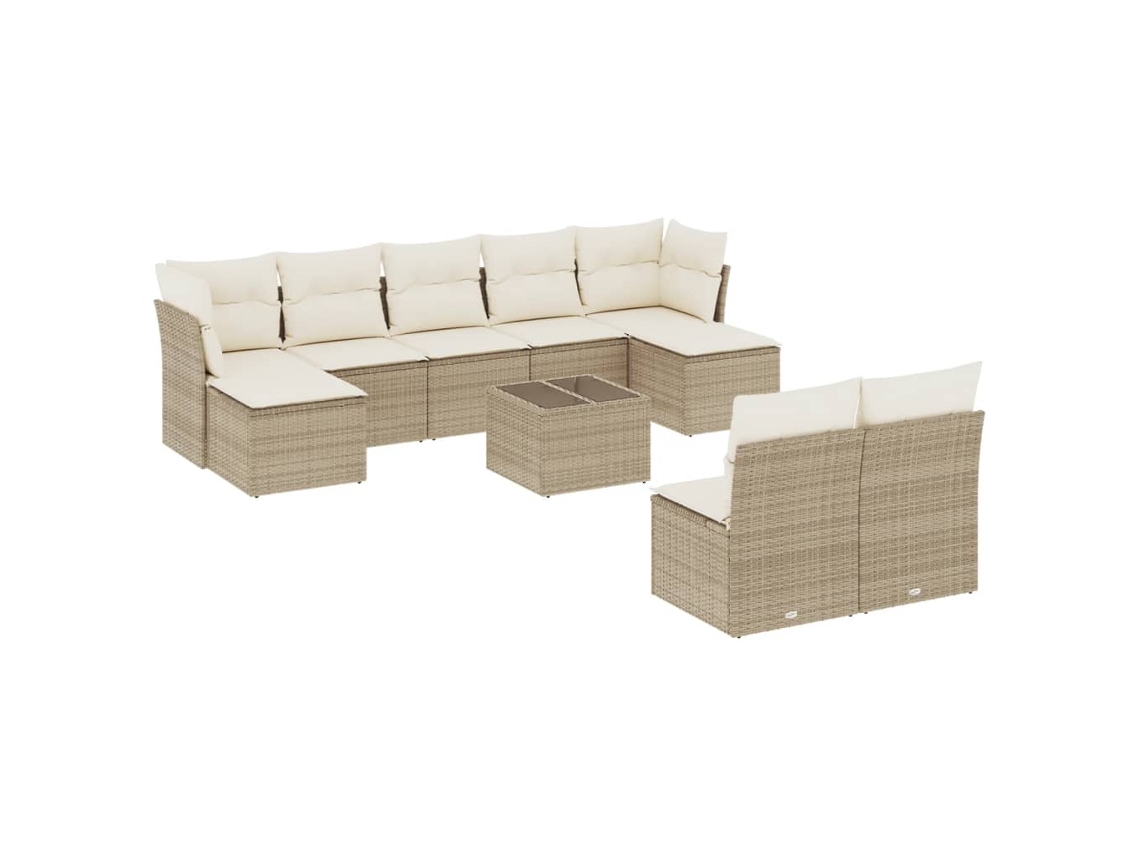 Garden Sofa Set, Garden Sofa Sets Vidaxl Bege Rattan / Vime (n/a)