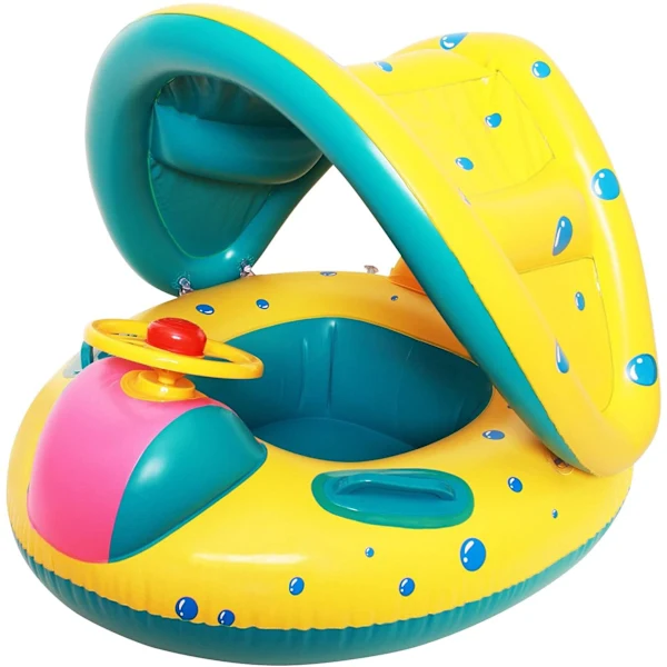 Boia de natação para bebês com barco e teto AQUAFORGE