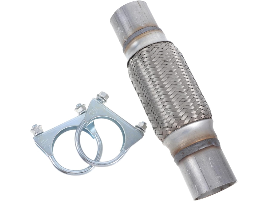 Kit de tubo de escape flexível em aço inoxidável com suporte para reparo