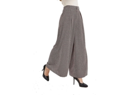 CULOTTES Fasst de Pierna Alta e Larga para Mulher com Cintura Alta e Fecho de Zíper