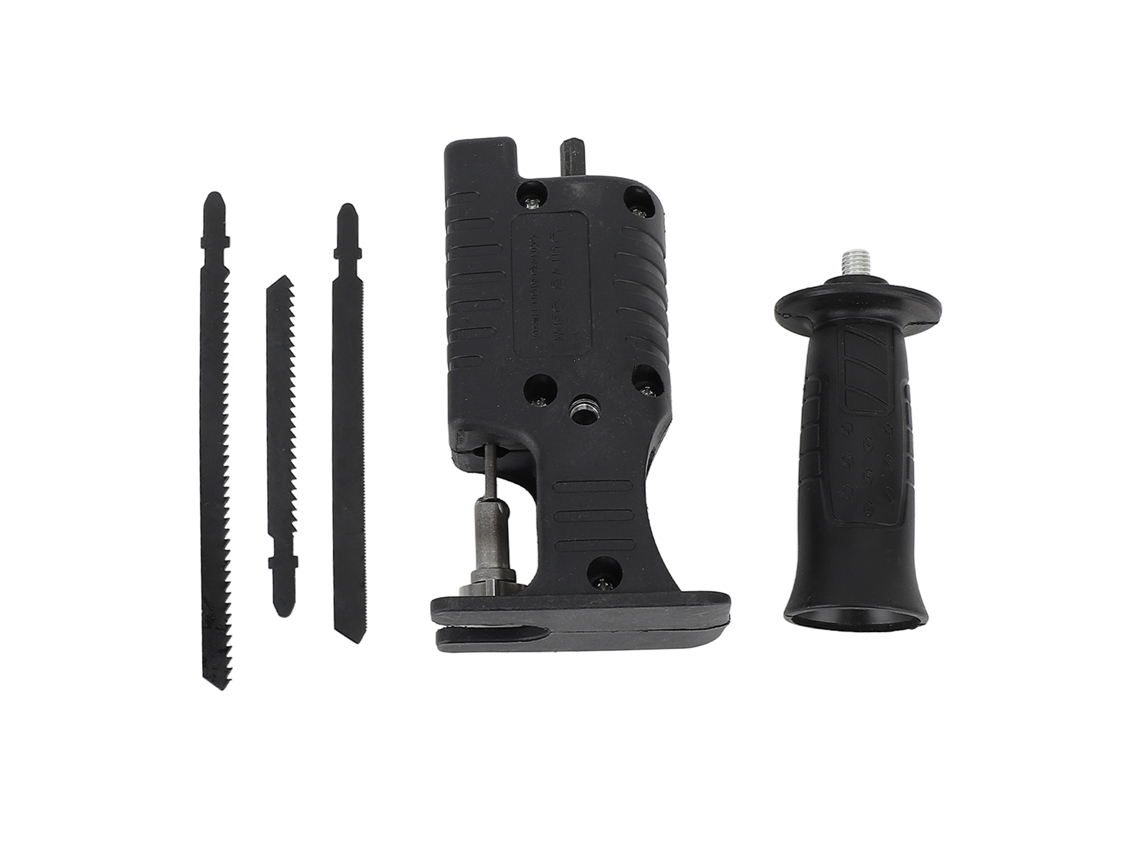 Adaptador de Furadeira Elétrica para Serra Reciprocante com Lâminas para Corte de Madeira Metal PVC S/MARCA