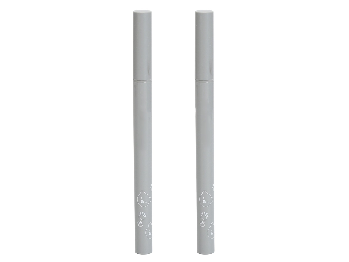 2pcs Lápiz De Pestañas Inferior Negro De Doble Punta Ultra Delgado Líneas Finas Secado Rápido Pluma De Pestañas