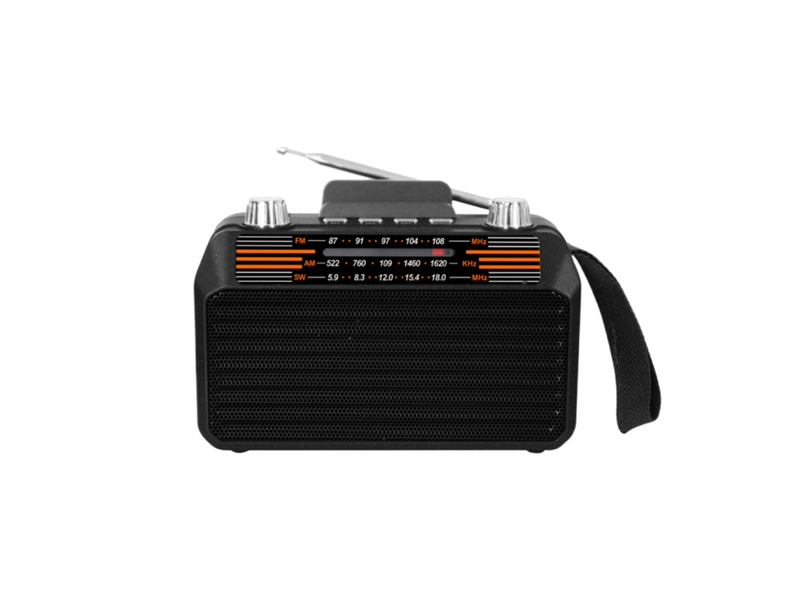 Rádio Solar de Emergência com Lanterna Led, Autossuficiente, AM/FM/WB, Bateria Recarregável 2000mah AQUAFORGE