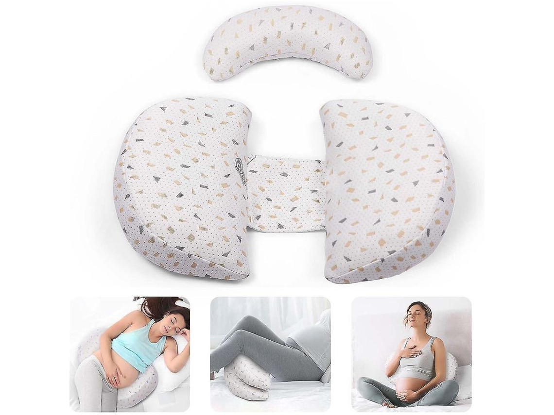 2026 almohada Embarazo Con Tapa Lavable, Cojín de Apoyo Ajustable para Barriga Y Espalda