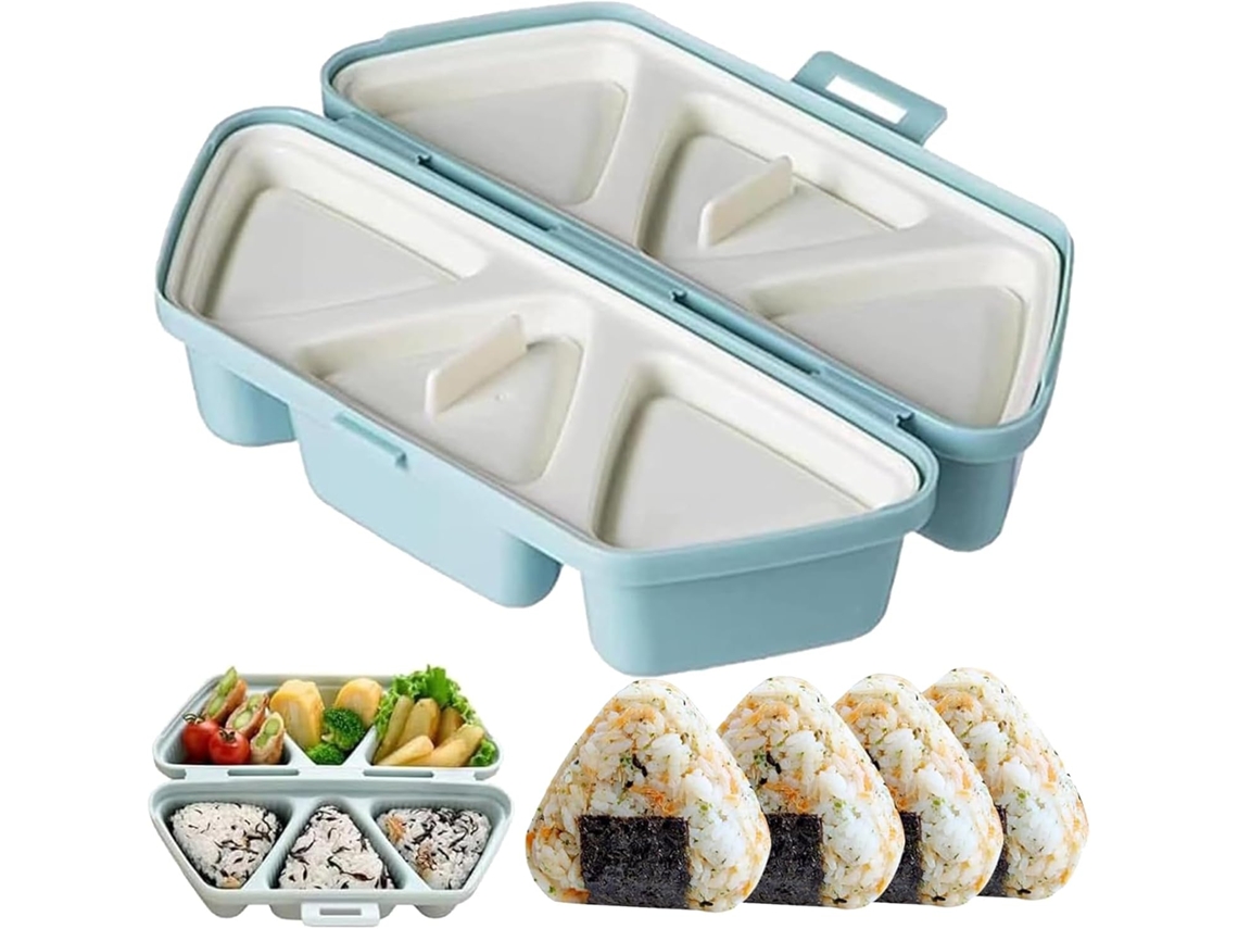 Conjunto De 6 Moldes Para Bolinhos De Arroz Onigiri, Forma Triangular Para Sushi, Rápida E Fácil De Usar, Limpar E Guardar