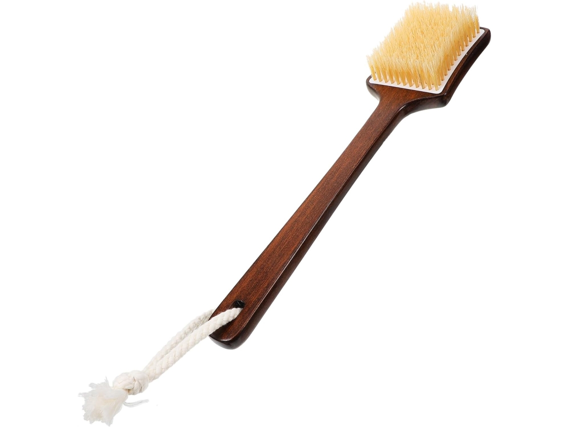 Escova De Banho Com Cabo Longo, Escova De Chuveiro Natural Para Costas E Corpo