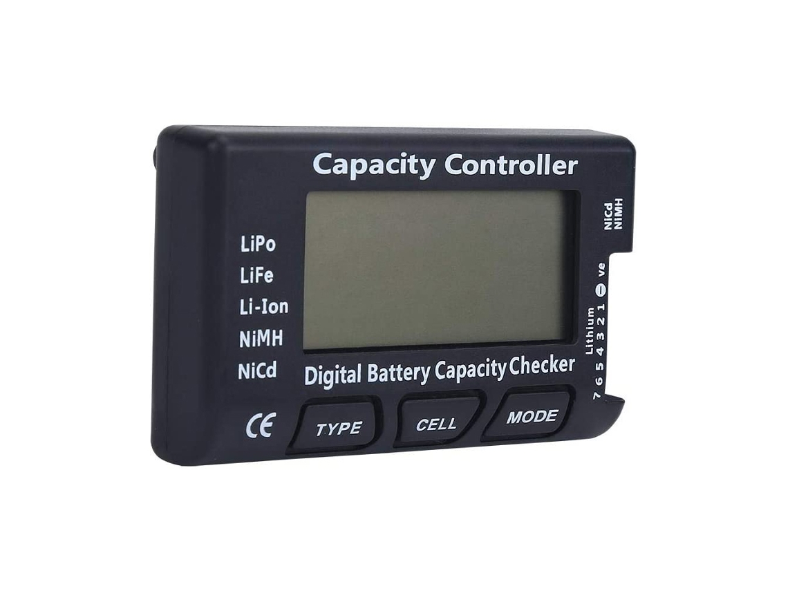 Testador de capacidade e detector de tensão para baterias Lipo, Li-ion, LiFe, NiMH/NiCD