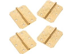 Conjunto De 4 Mini Dobradiças Latão Maciço Para Portas Armários