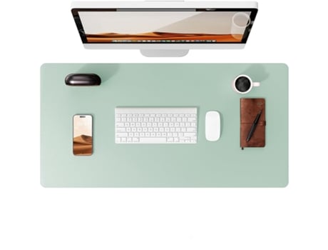 Tapete De Mesa De Computador Antiderrapante Couro Tapete De Rato Verde/60x30cm