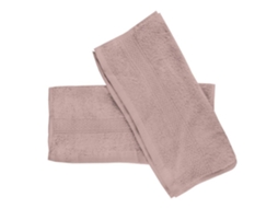 Conjunto de 2 Toalhas de Mão em Algodão 500 G/m 30x40 Cm Lagune Rosa Antigo, da Soleil D'ocre Rosa BRILVIBERA
