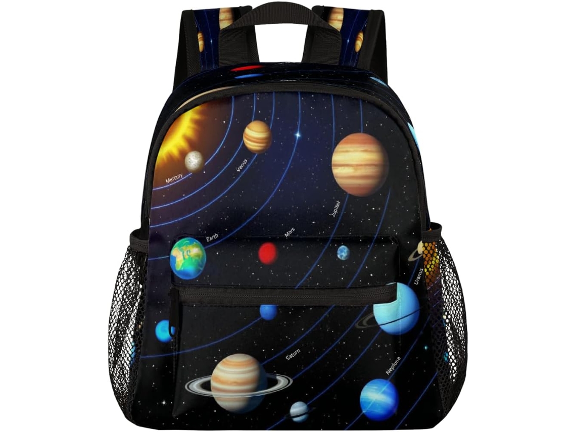 Mochila Infantil Mexpekil Estampa Planetas Sistema Solar Para Educação Casual Para Meninos Meninas