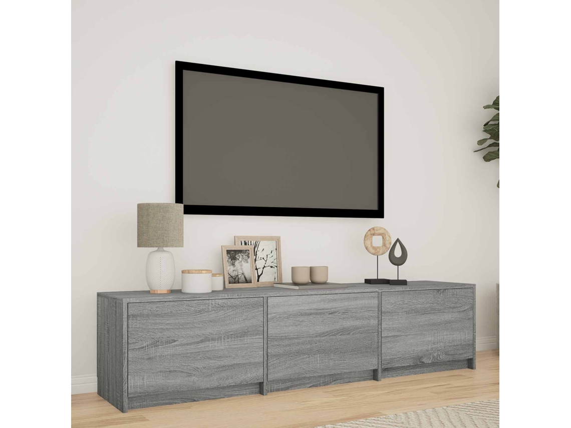 Vidaxl Rack De Tv Com Led 165x34x40 Cm Sonoma Cinza