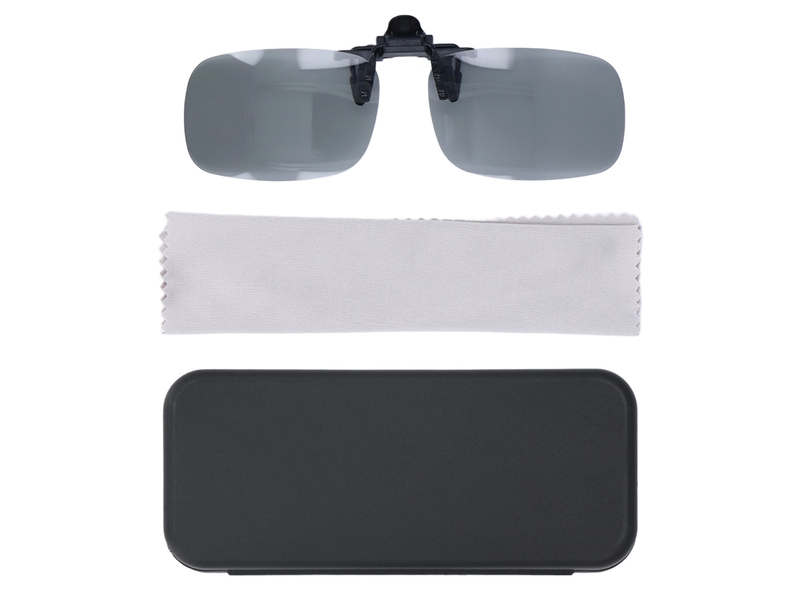 Óculos Polarizados Clip On Dia Noite Anti glare Uv Proteção para Pesca Caminhada Outdoor com Estojo e Pano de Limpeza