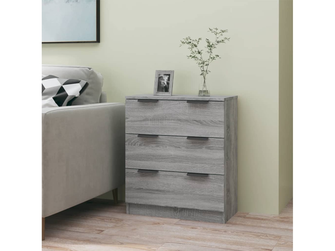 Aparador | Armário Buffet 60x30x70 Cm Derivados De Madeira Cinzento Sonoma