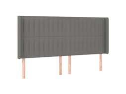 Headboard, Headboards Vidaxl Cinzeto Tecido (183 X 16 X 118/128 Cm)