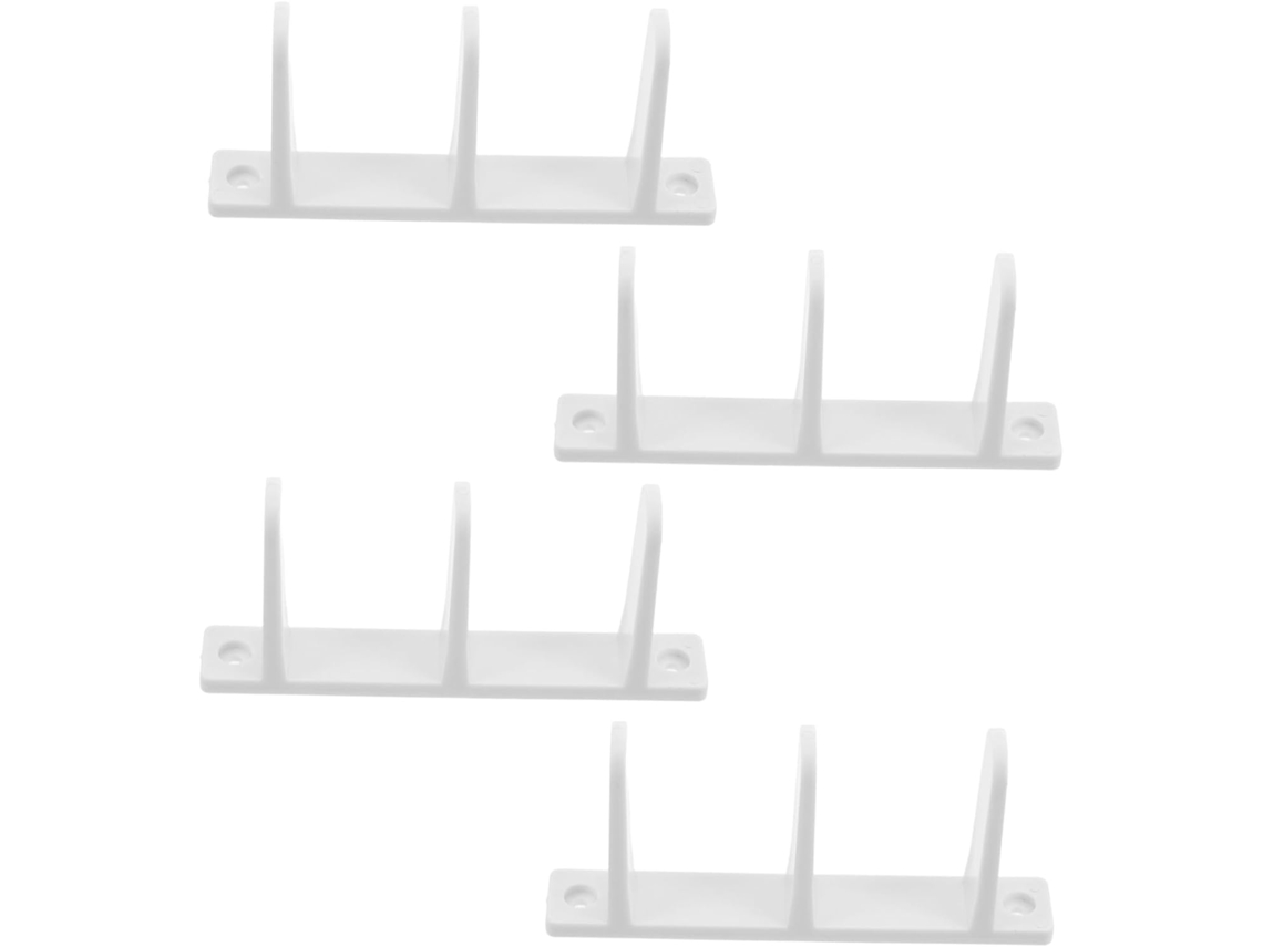 Conjunto De 4 Guias Inferiores Para Portas De Correr Com Parafusos, Em Plástico Preto.