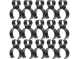 Conjunto de 15 prendedores de garrafa de plástico, castiçais individuais coloridos, ideais para festas.