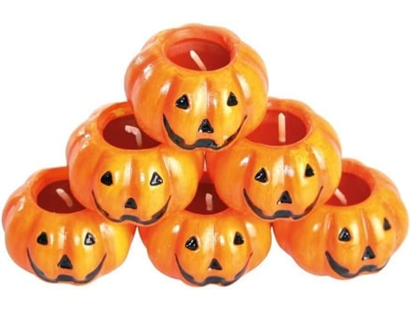 Decorações de Halloween  Velas Abóbora Cerâmica (6 Un)