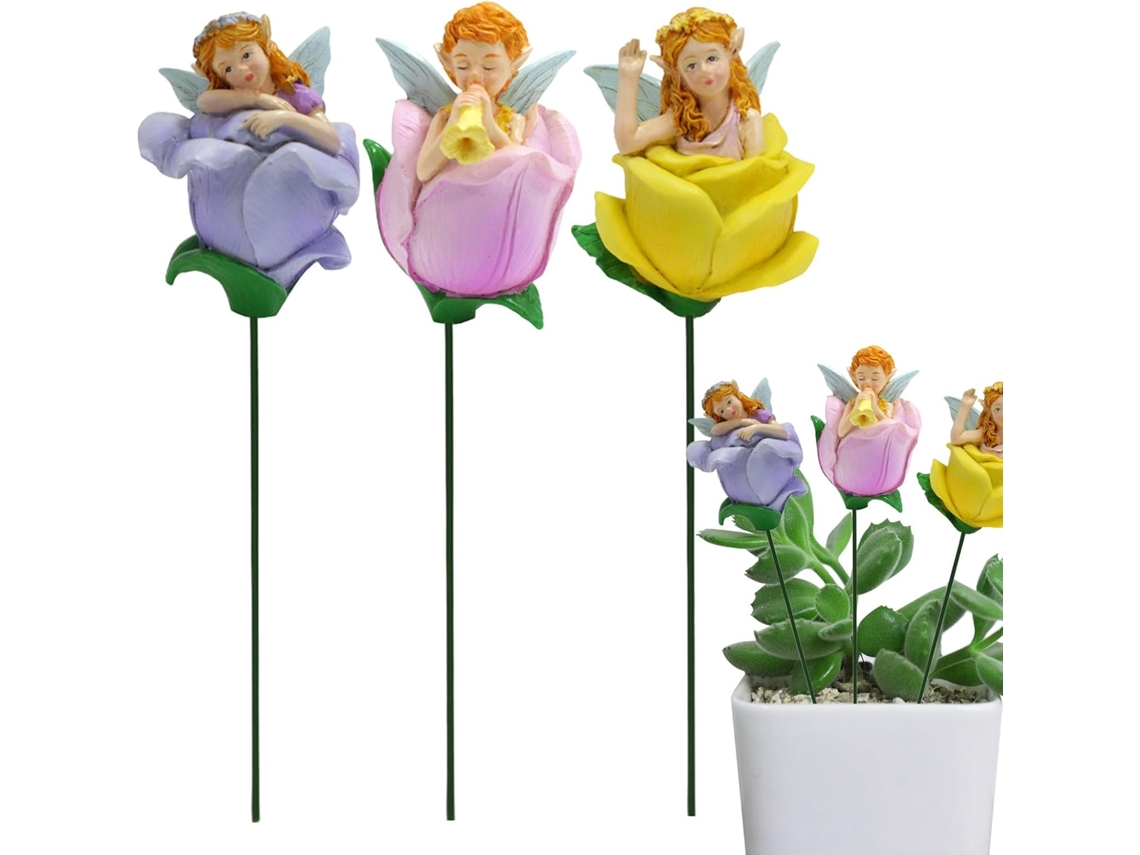 Kit de 3 Miniaturas Decorativas para Jardim, Ideais para Pátio, Quintal, Jardim, Caminho, Gramado, Paisagismo, Natal e CHABERLU