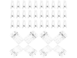 50 Prendedores De Plástico Com Mola Para Crachás E Credenciais, Duráveis E Transparentes, Ideais Para Eventos Escolares