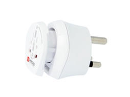 Adaptador De Viagem Combinado Mundial Para África Do Sul+ Europa Com Aterramento(branco)