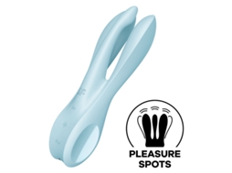 Sextoy - Satisfyer - Threesome 1 - Azul - Silicone Médico - 3 Motores Potentes