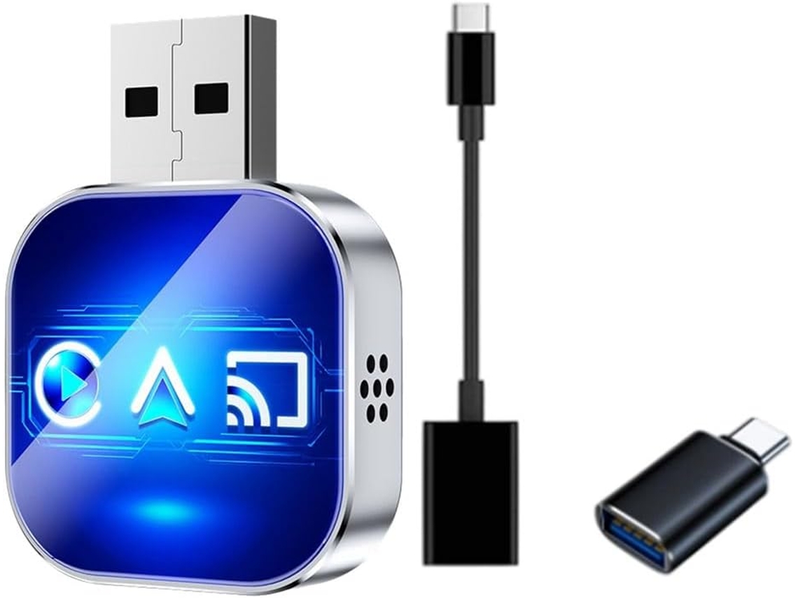 Adaptador Mirror Link Carplay Sem Plugue Usb, Android Auto Play Com Fio
