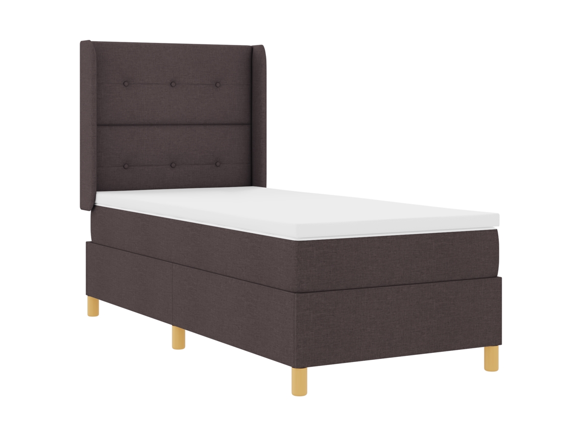 Conjunto 1 Cama Box Vidaxl Castanho Tecido (80 X 200 Cm)
