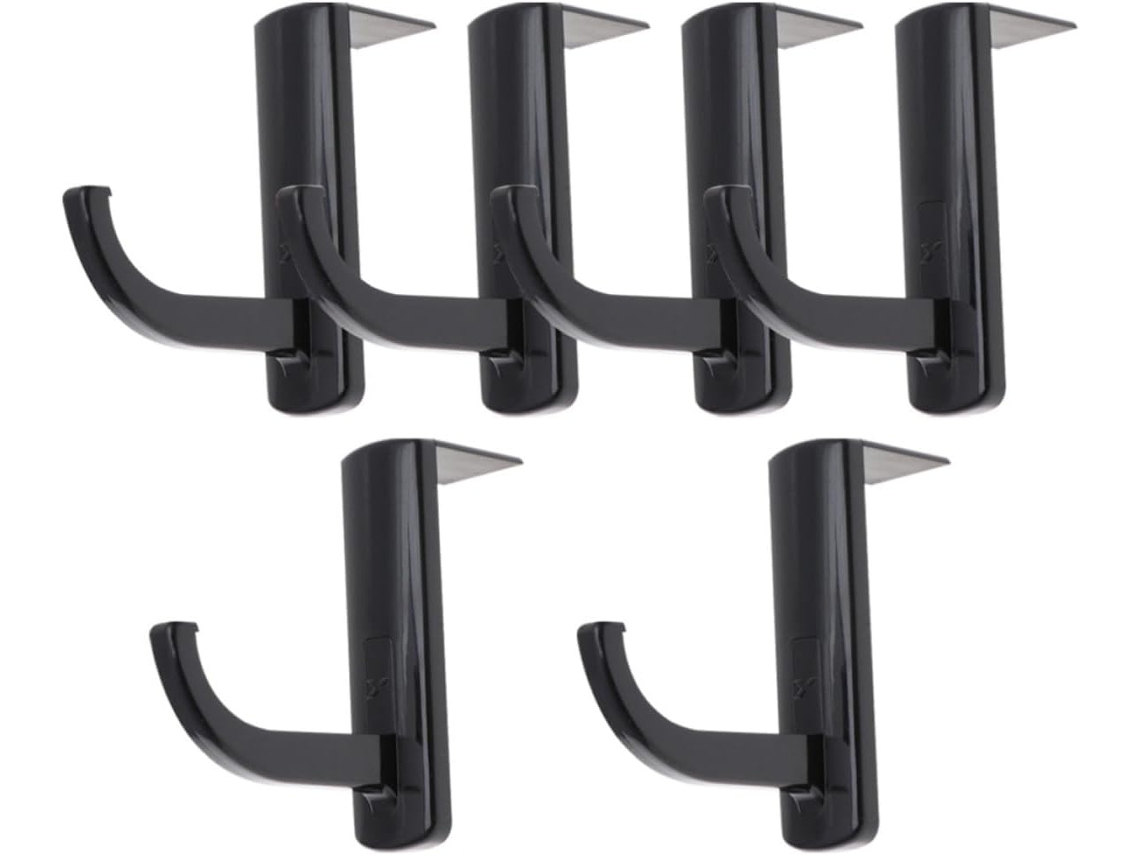 Besportble Suporte 6pcs Para Casque Audio Noir En Plastique Résistant Aux Rayures, Crochet Suspendre Pour