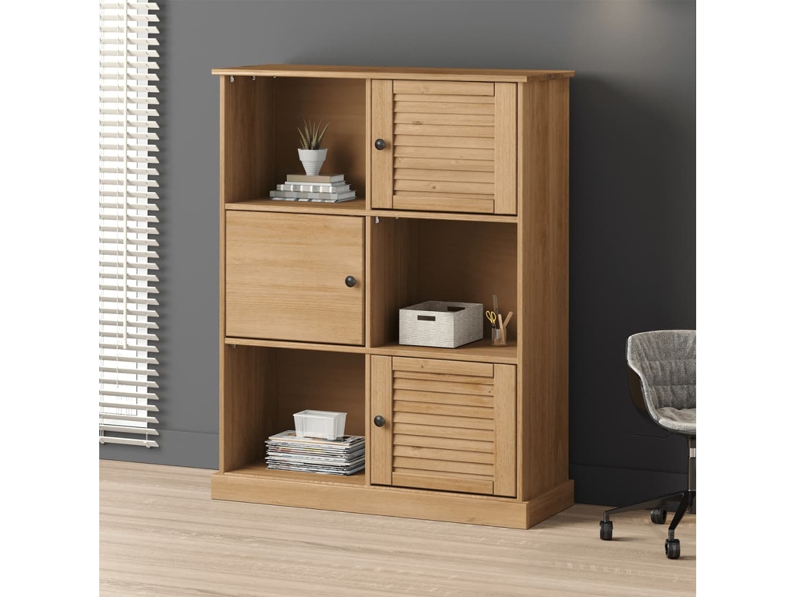 Vidaxl Estante Vigo 90x35x114,5 Cm Madeira De Pinho Maciça