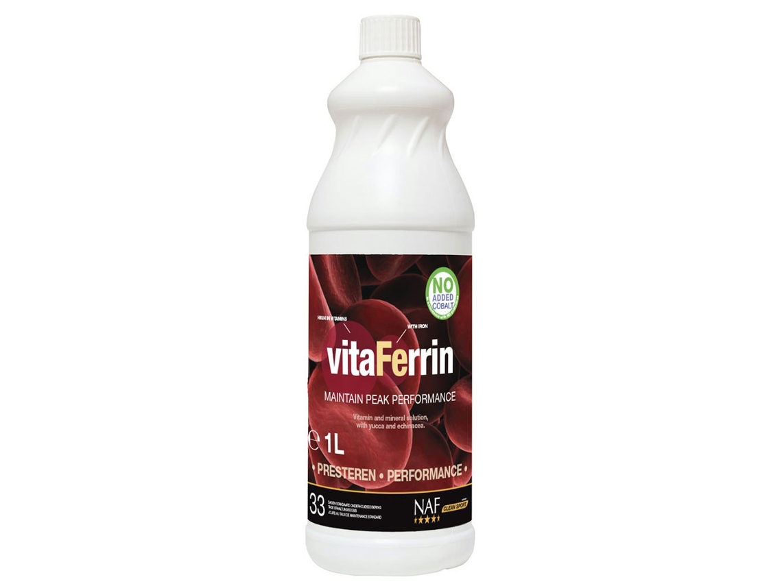 Alimentação Complementar Vitaferrin 1L Transparentenaf Equine