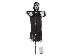 Decoração de Halloween LAXISCREED: Fantasma Ghostface em poliéster com capa removível para proteção de jardim e áreas rurais.