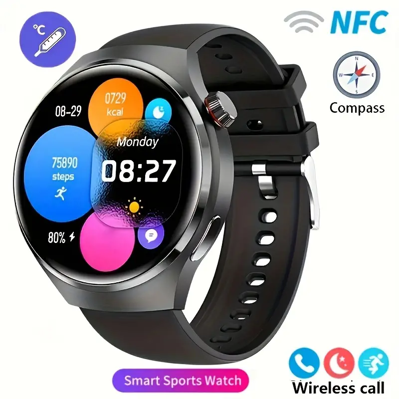 Smartwatch: 1 53'' Amoled Preto GODTVAGT