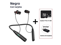 Fones MDUG Bluetooth sem fio com faixa para pescoço, microfone, compatível com cartão TF
