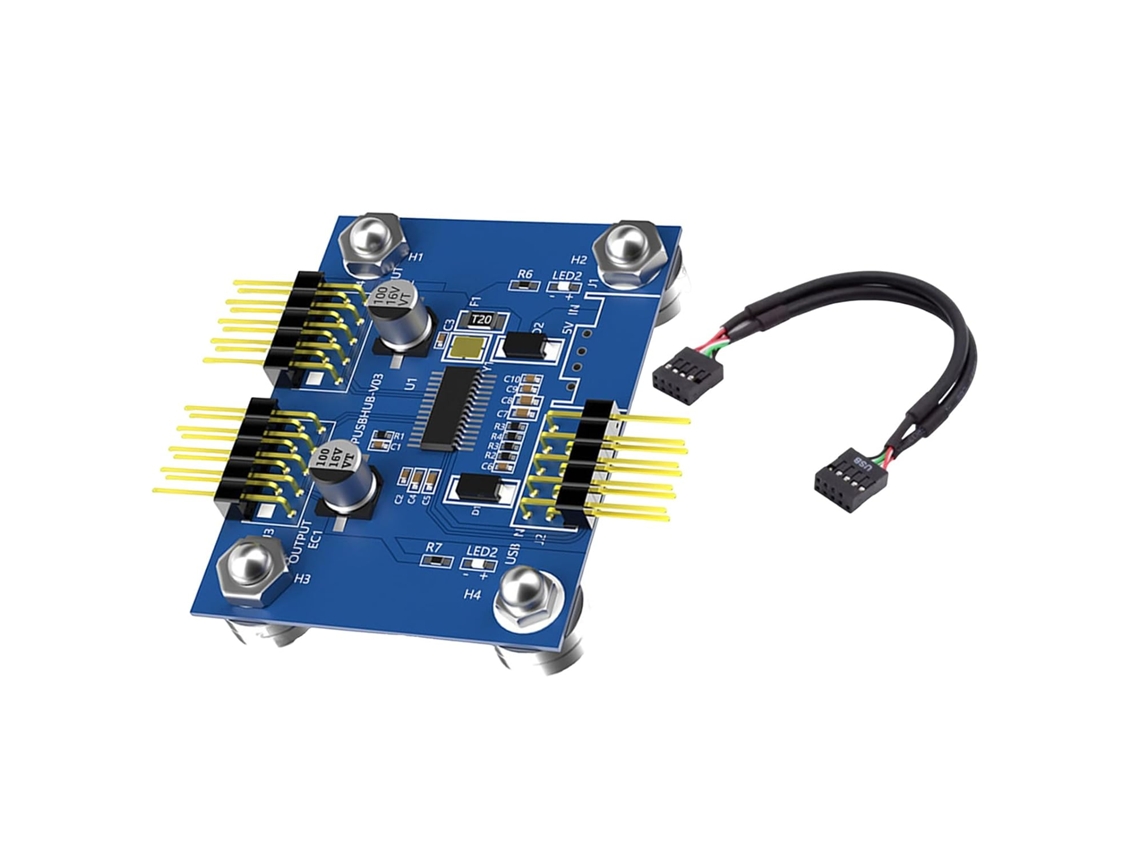 Cabo Divisor Interno Usb 2.0 De 9 Pinos, Com Duas Portas