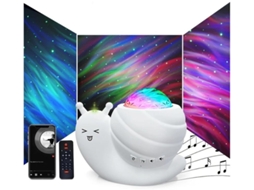Luz Noturna Do Projetor Star Luzes Do Projetor Aurora Galaxy 4 Em 1 Luzes Noturnas Snail Kids Para Quarto Com Coluna Bluetooth Yizhood