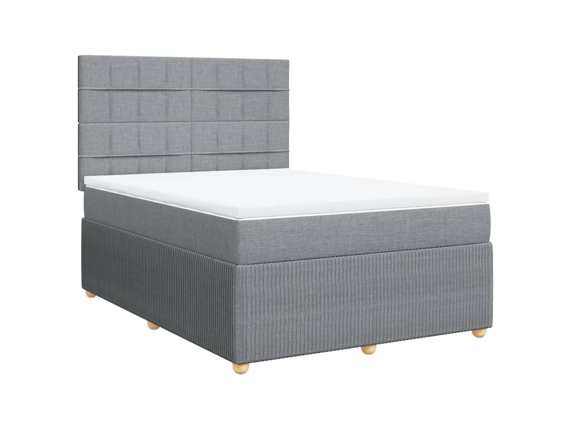 Box Spring Bed, Box Spring Beds Vidaxl Cinzeto Tecido (140 X 190 Cm)