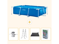 Piscina com Estrutura Retangular 260x160x65 Cm 5 peças Scb128 INTEX