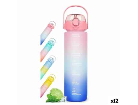 Garrafa De Água Bewinner Multicolor 800 Ml 7,3 X 7,3 X 23,5 (12 Unidades)